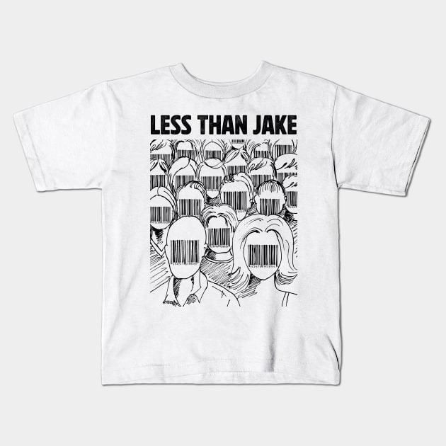 Barcode face Less Than Jake Kids T-Shirt by adima